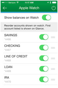 apple watch menu screenshot of apple watch menu
